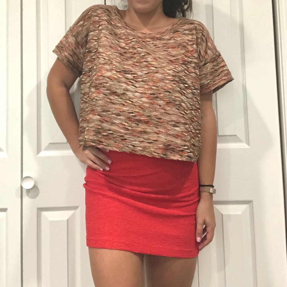 Free People Patterned Crop Top